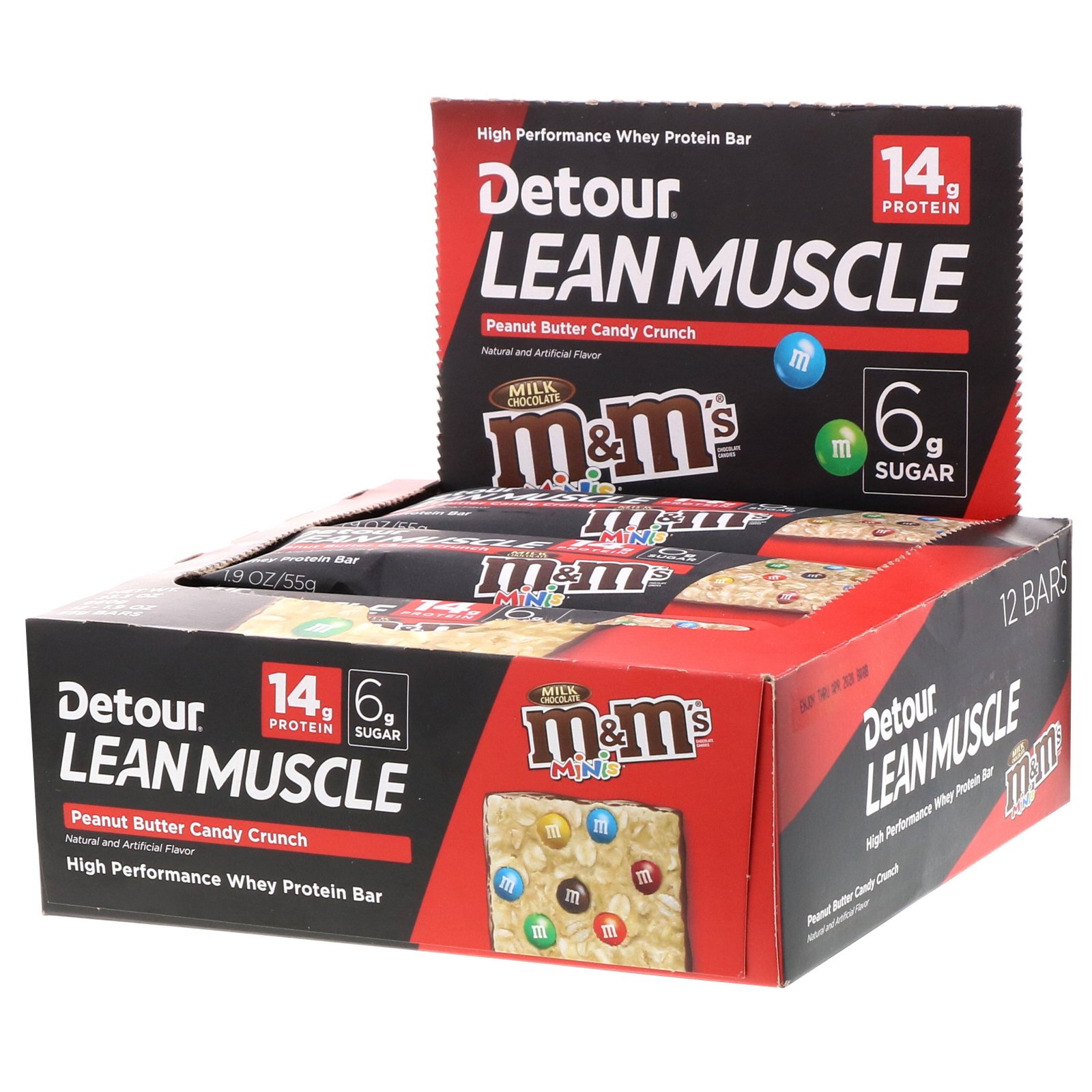 Comprar Detour, Barra para Massa Magra, M&M’s Amendoim Crocante, 12 Barras, 1,9 oz (55 g) Cada