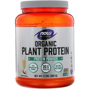 Comprar Now Foods, Proteína de Ervas Orgânicas, Baunilha Natural, 2 lbs (907 g)