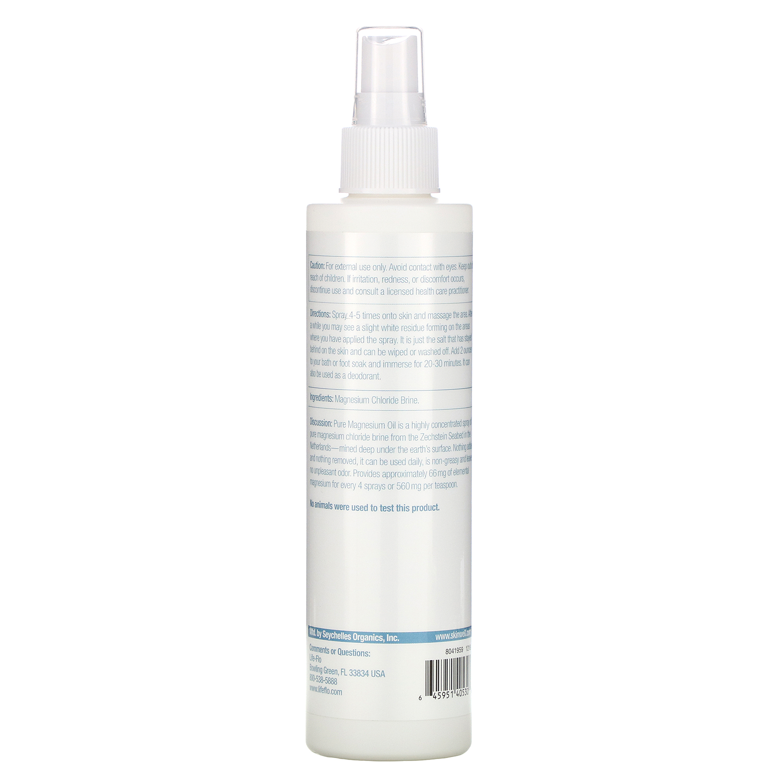 Comprar Life-flo, Óleo de Magnésio Puro, 237 ml (8 oz) - Imagem 2
