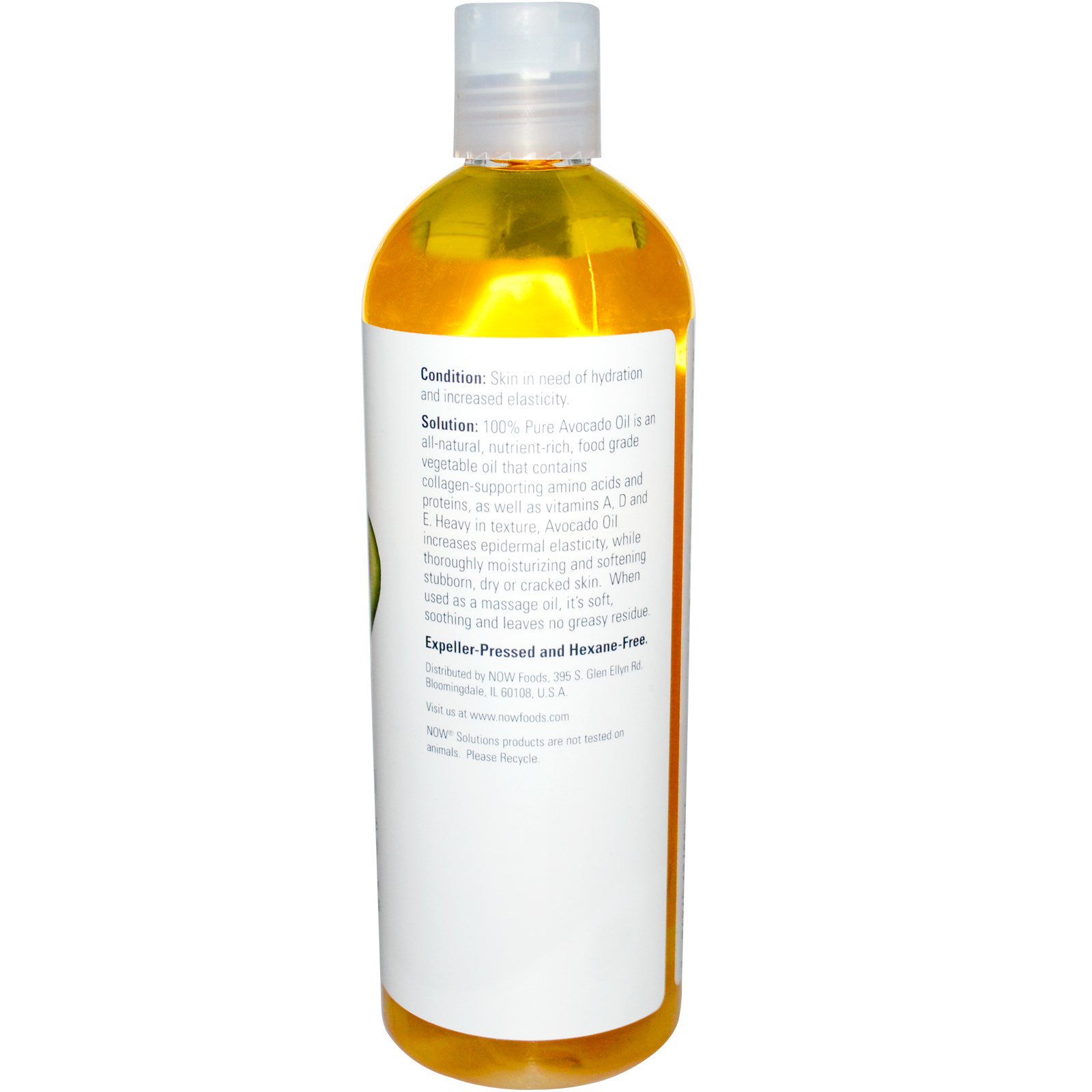 Comprar Now Foods, Soluções, Óleo de Abacate, 473 ml (16 fl oz) - Imagem 2