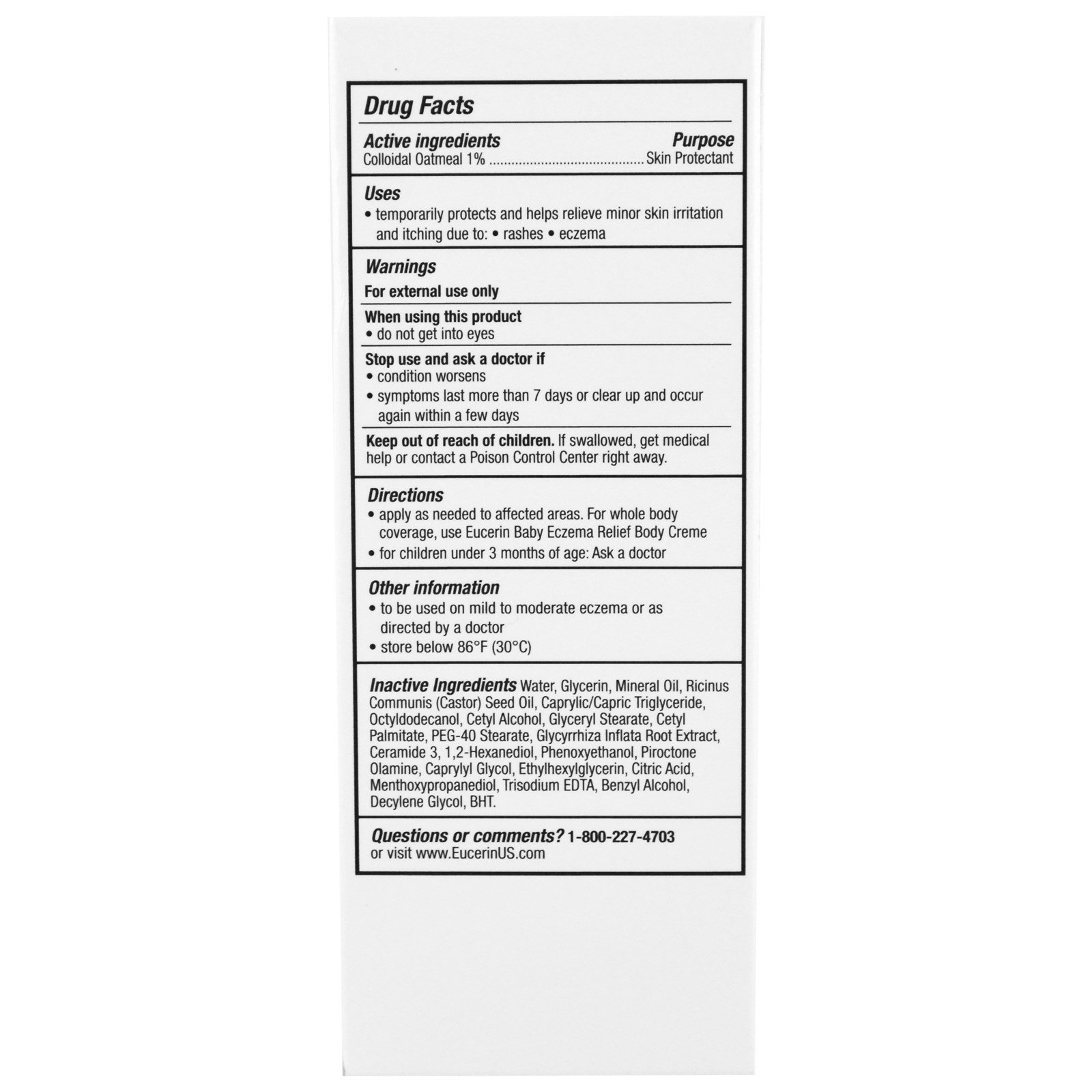 Comprar Eucerin, Para Bebês, Alívio para Eczema, Tratamento de Erupções, Sem Fragrância, 2 oz (57 g) - Imagem 3