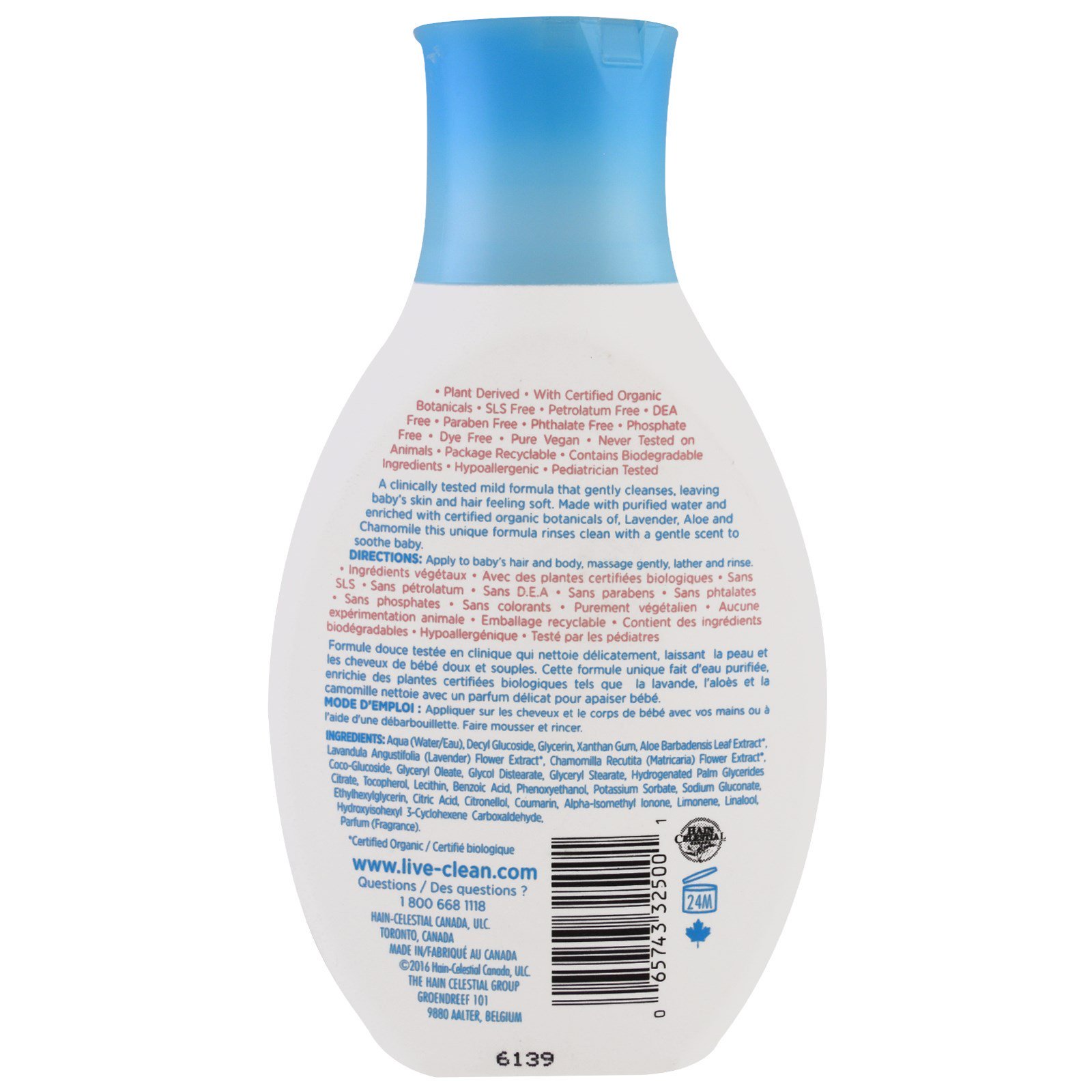 Comprar Live Clean, Baby, Hidratação Suave, Shampoo e Sabonete Líquido sem Lágrimas, 300 ml (10 fl oz) - Imagem 2