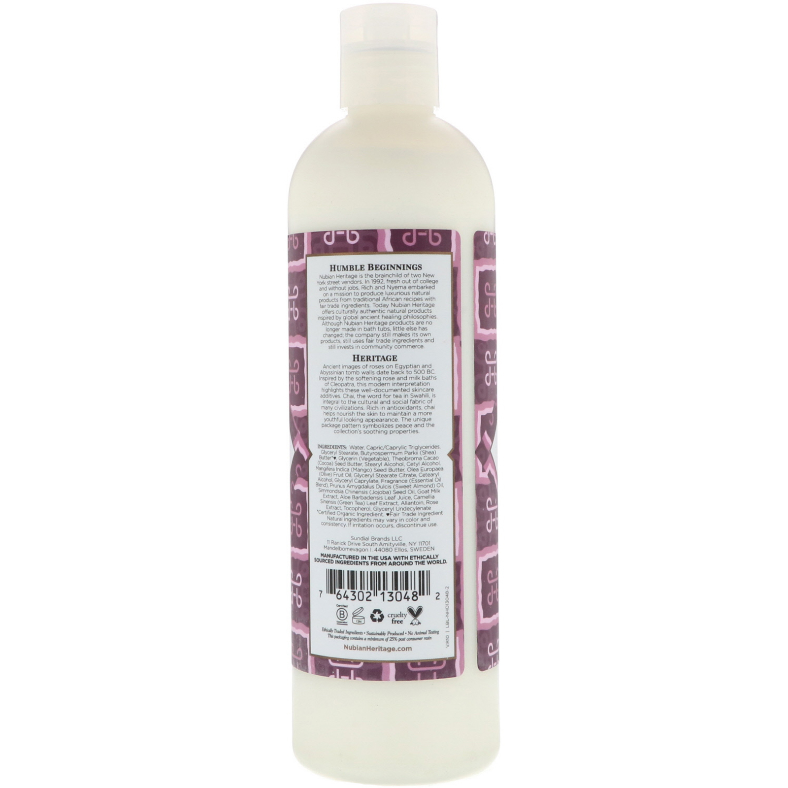 Comprar Nubian Heritage, Loção Corporal, Leite de Cabra e Chai, 384 ml - Imagem 2