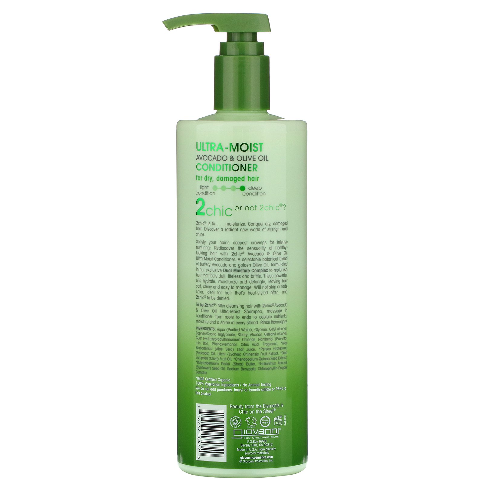 Comprar Giovanni, 2chic, Condicionador Ultra-Hidratante, para Cabelos Secos e Danificados, Óleo de Oliva e Abacate, 710 ml (24 fl oz) - Imagem 2