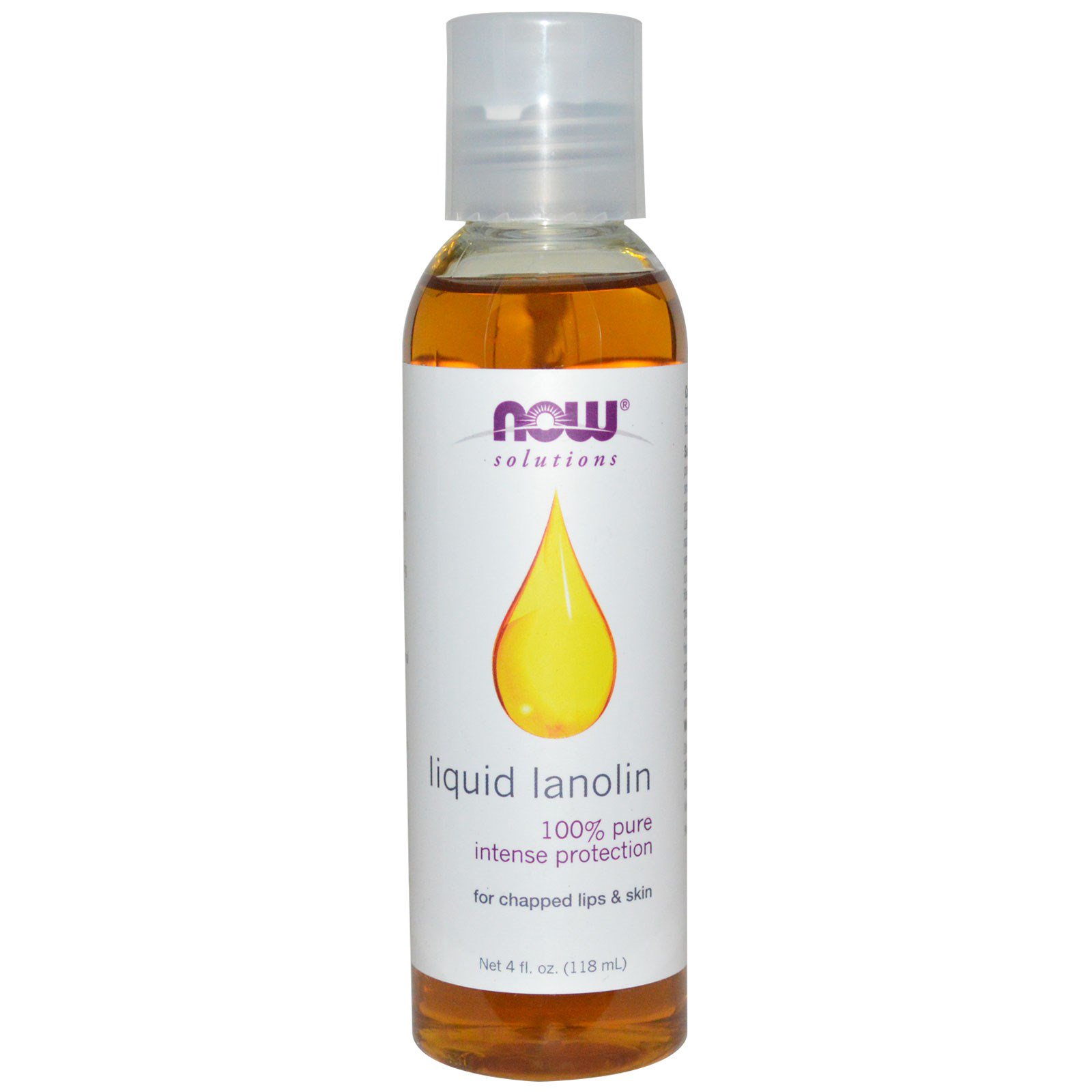 Comprar Now Foods, Soluções, Lanolina Líquida, 4 fl oz (118 ml)