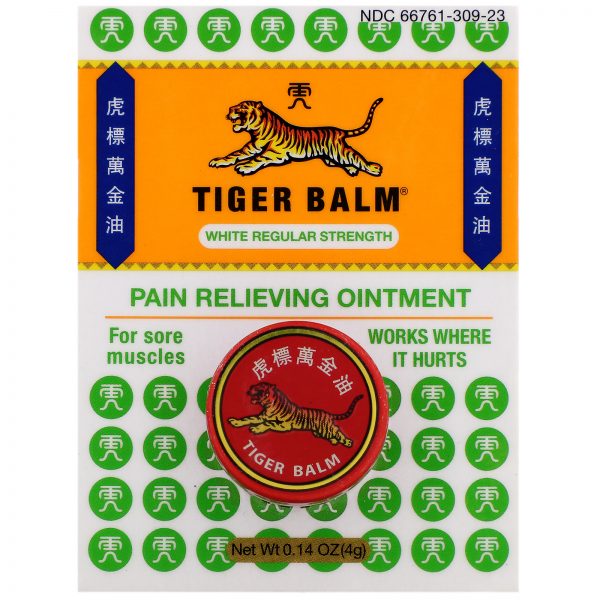 Comprar Tiger Balm, Pomada para Alívio da Dor, Branca, Potência Regular, 0,14 oz (4 g) - Imagem 4