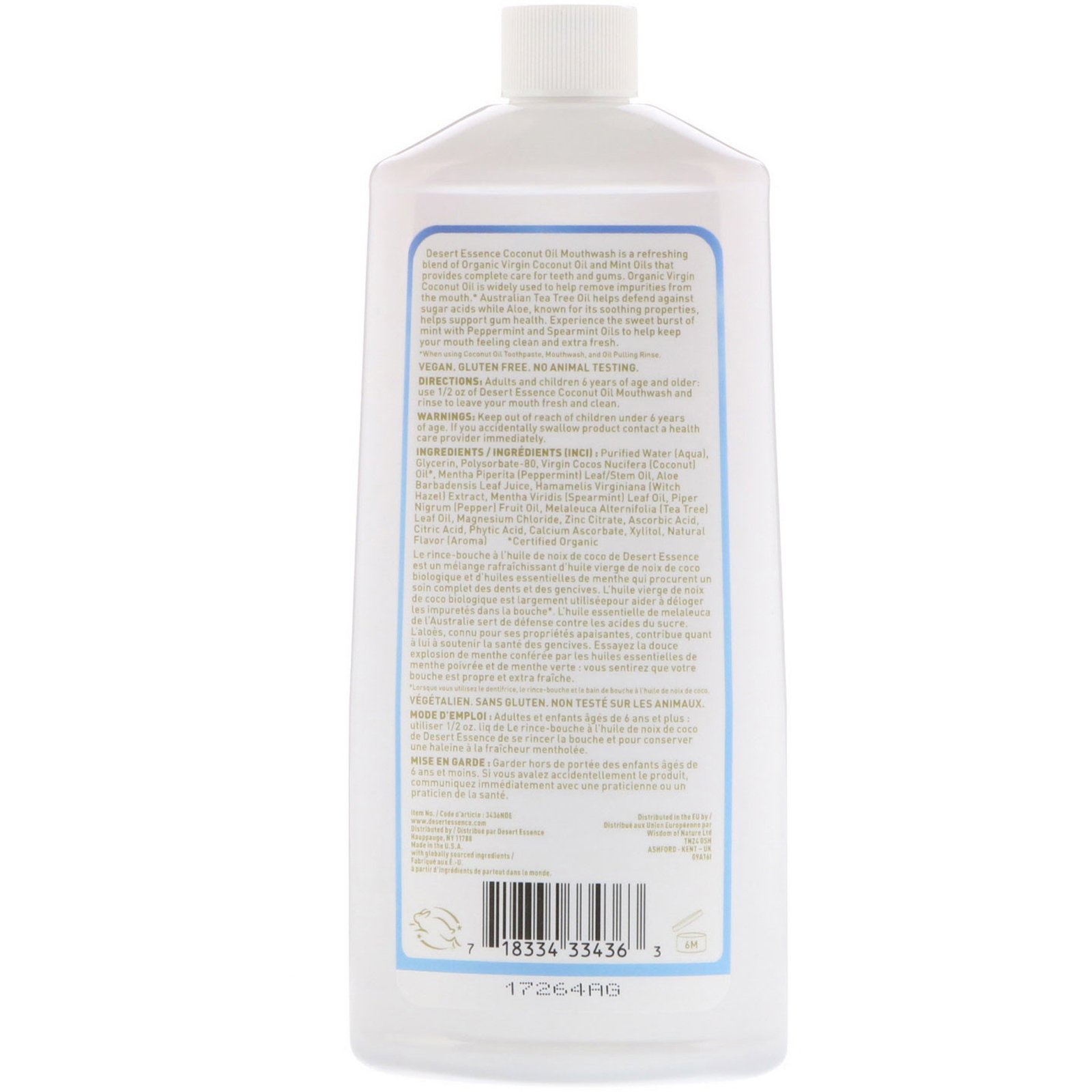 Comprar Desert Essence, Colutório com óleo de coco, coco e menta, 16 fl oz (480 ml) - Imagem 2