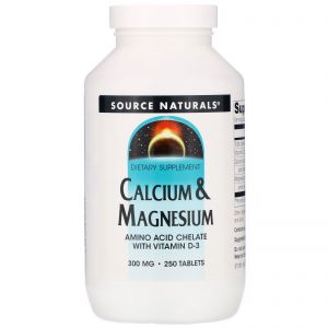 Comprar Source Naturals, Cálcio e Magnésio, 300 mg, 250 Comprimidos