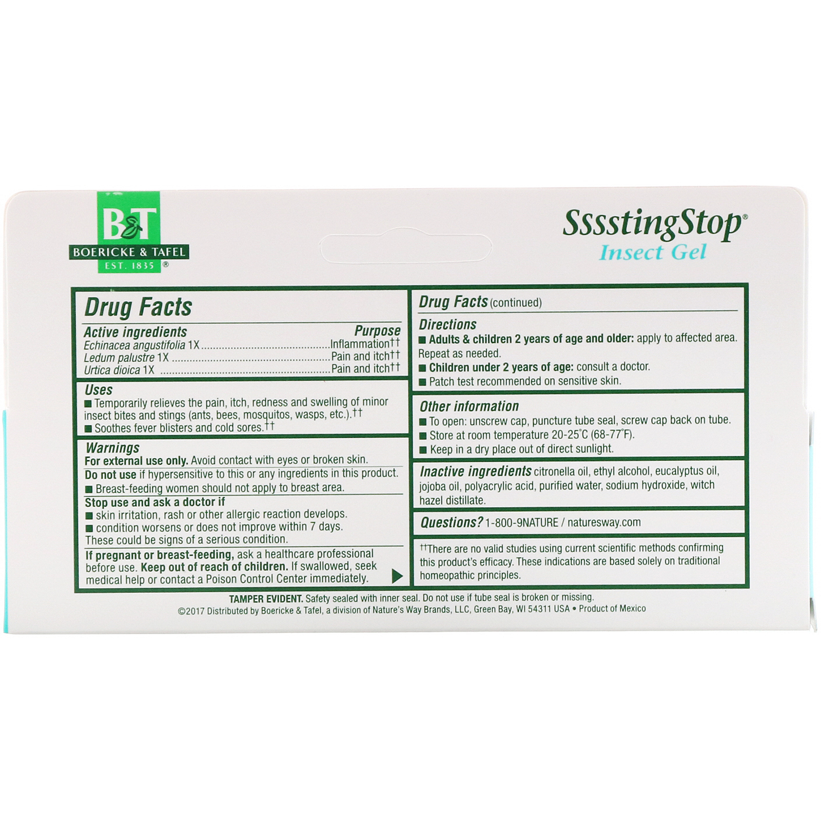 Comprar Boericke & Tafel, SssstingStop, Topical Gel with Citronella, 2.75 oz (78 g) - Imagem 2