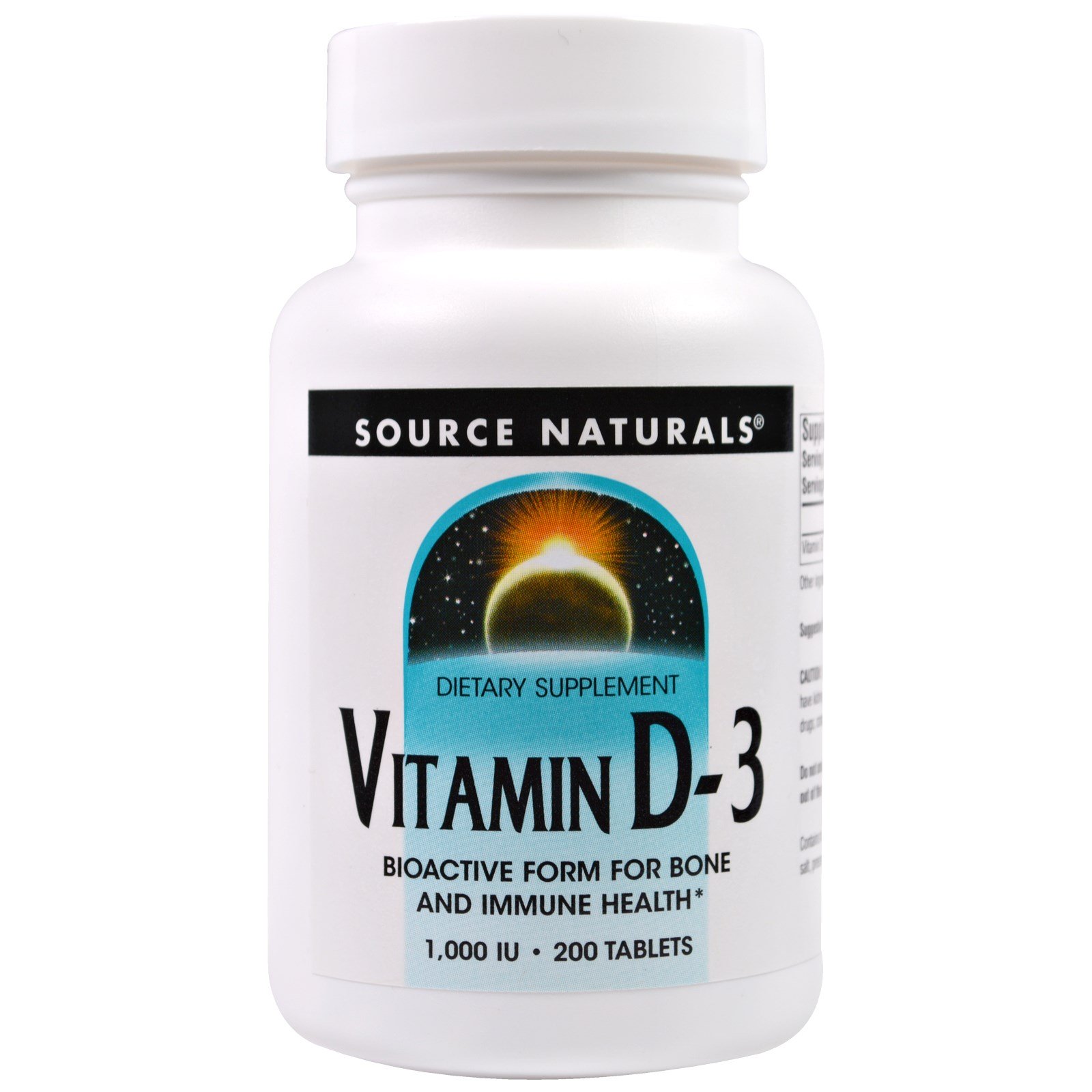 Comprar Source Naturals, Vitamina D-3, 1.000 UI, 200 Comprimidos