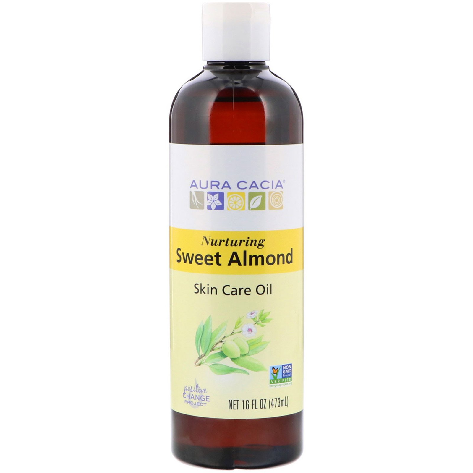 Comprar Aura Cacia, Skin Care Oil, Nurturing Sweet Almond, 16 fl oz (473 ml)