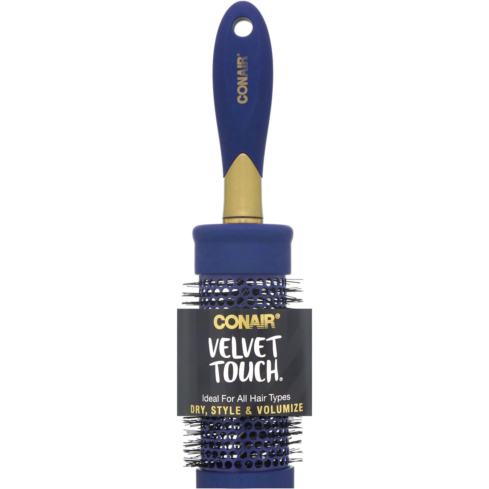 Comprar Conair, Velvet Touch, seca, penteia e dá volume, escova de cabelo redonda, 1 escova - Imagem 2