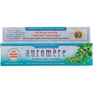 Comprar Auromere, Creme Dental Ayurvédico de Ervas, Hortelã Sem Espuma, 4,16 oz (117 g)