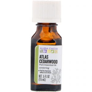 Comprar Aura Cacia, Pure Essential Oil, Atlas Cedarwood, .5 fl oz (15 ml)