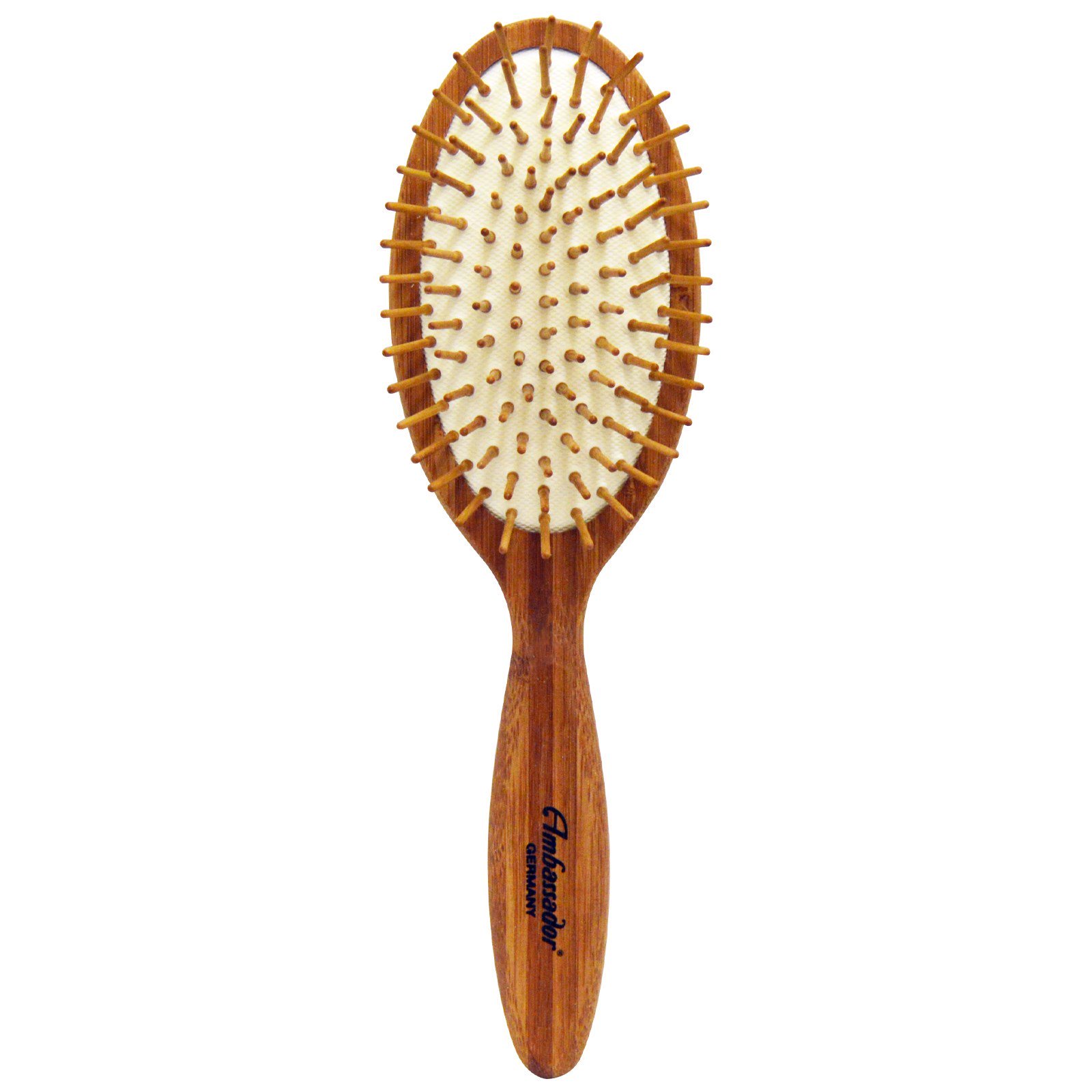 Comprar Fuchs Brushes, Escovas de cabelo Ambassador, em bambu, grande, oval com cerdas de madeira, 1 escova