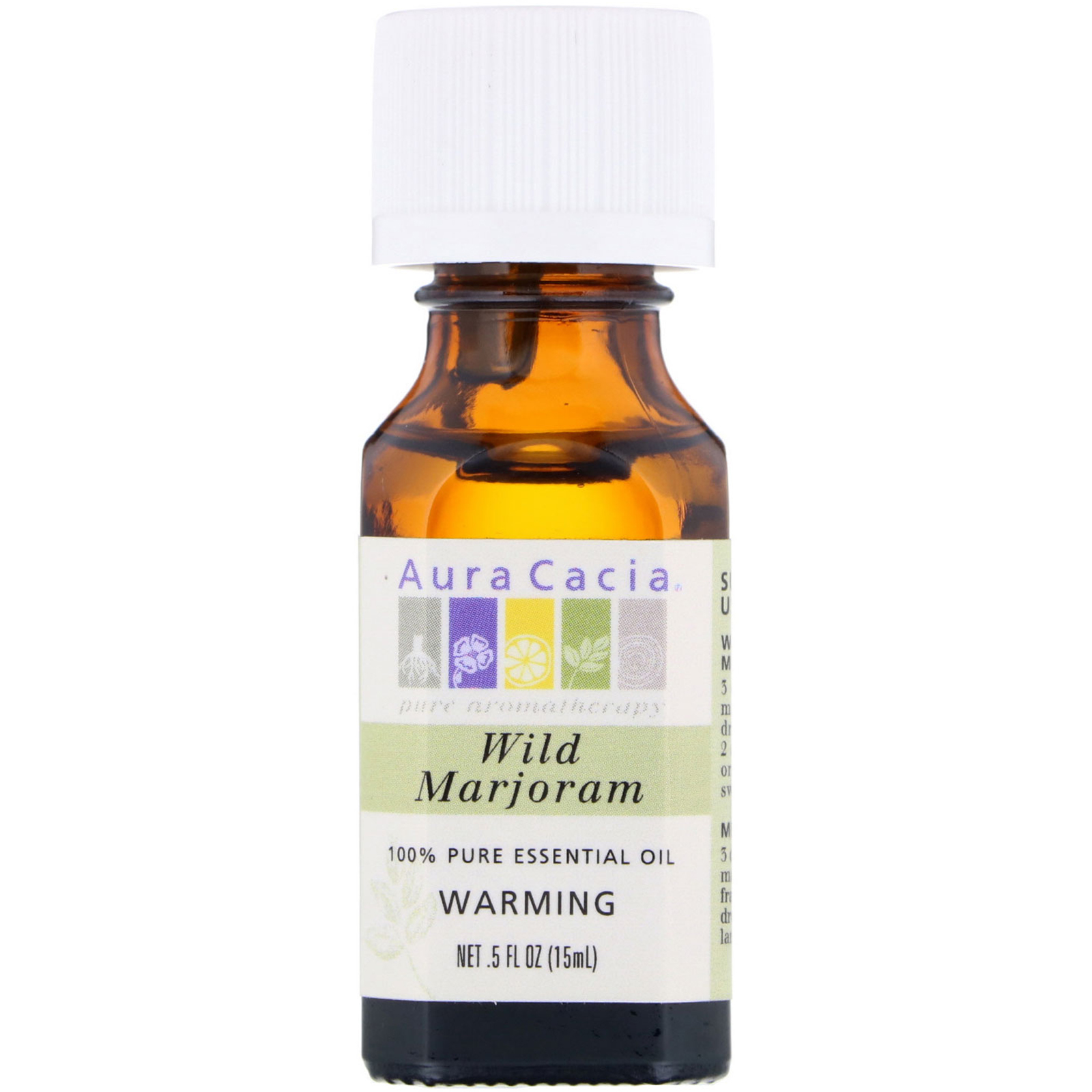 Comprar Aura Cacia, Óleo Essencial 100% Puro, Manjerona Silvestre, .5 fl oz (15 ml)