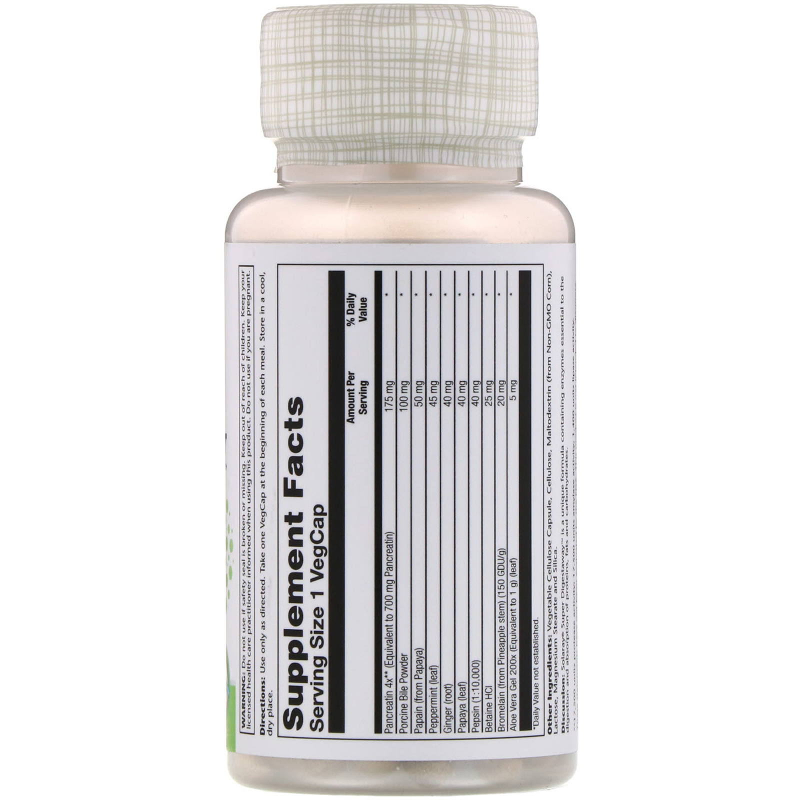 Comprar Solaray, Super Digestaway, Mistura de Enzimas Digestivas, 90 Cápsulas Vegetais - Imagem 2