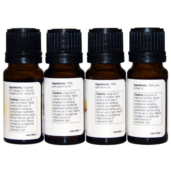 Comprar Now Foods, Coloque Algum Ânimo na sua Vida, Kit com Óleos Essenciais Revigorantes, 4 Garrafas, 1/3 fl oz (10 ml) - Imagem 4