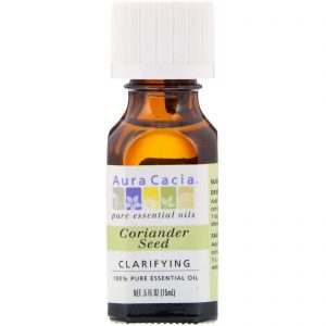 Comprar Aura Cacia, Óleo Essencial 100% Puro, Semente de Coentro, Clareador, .5 oz (15 ml)