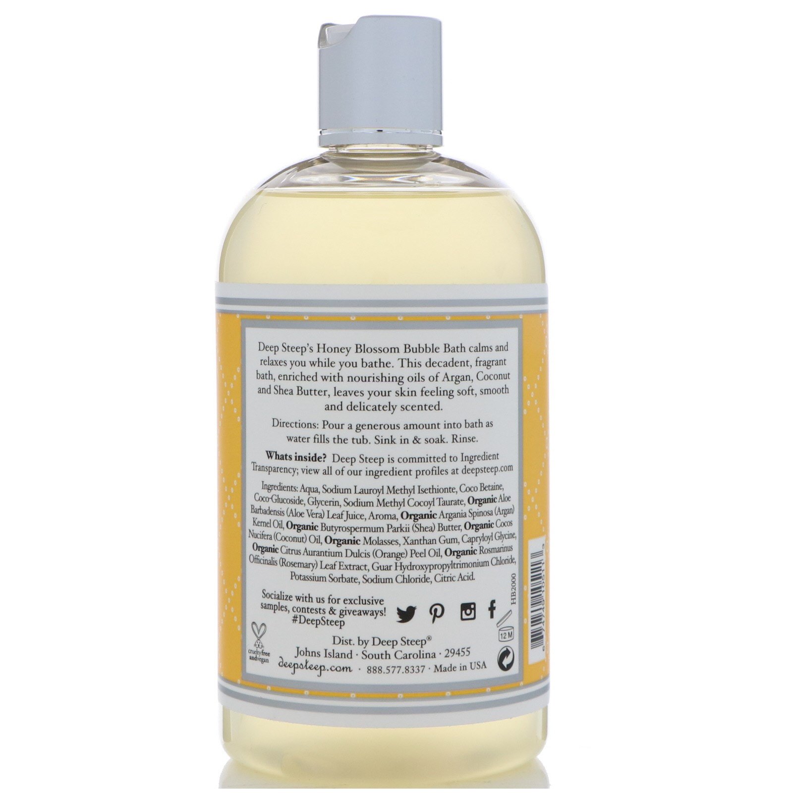 Comprar Deep Steep, Bubble Bath, Honey Blossom, 17 fl oz (503 ml) - Imagem 2