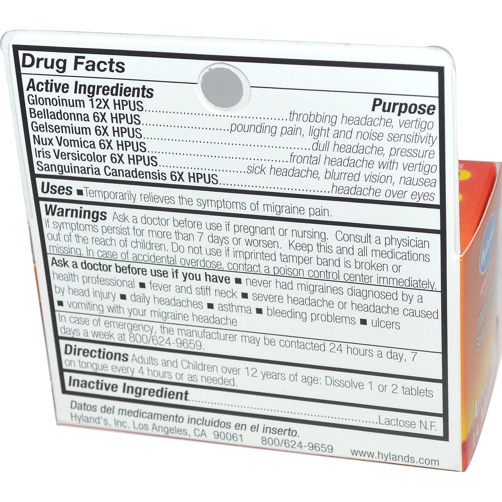 Comprar Hyland's, Migraine Headache Relief, 60 Quick-Dissolving Tablets - Imagem 2