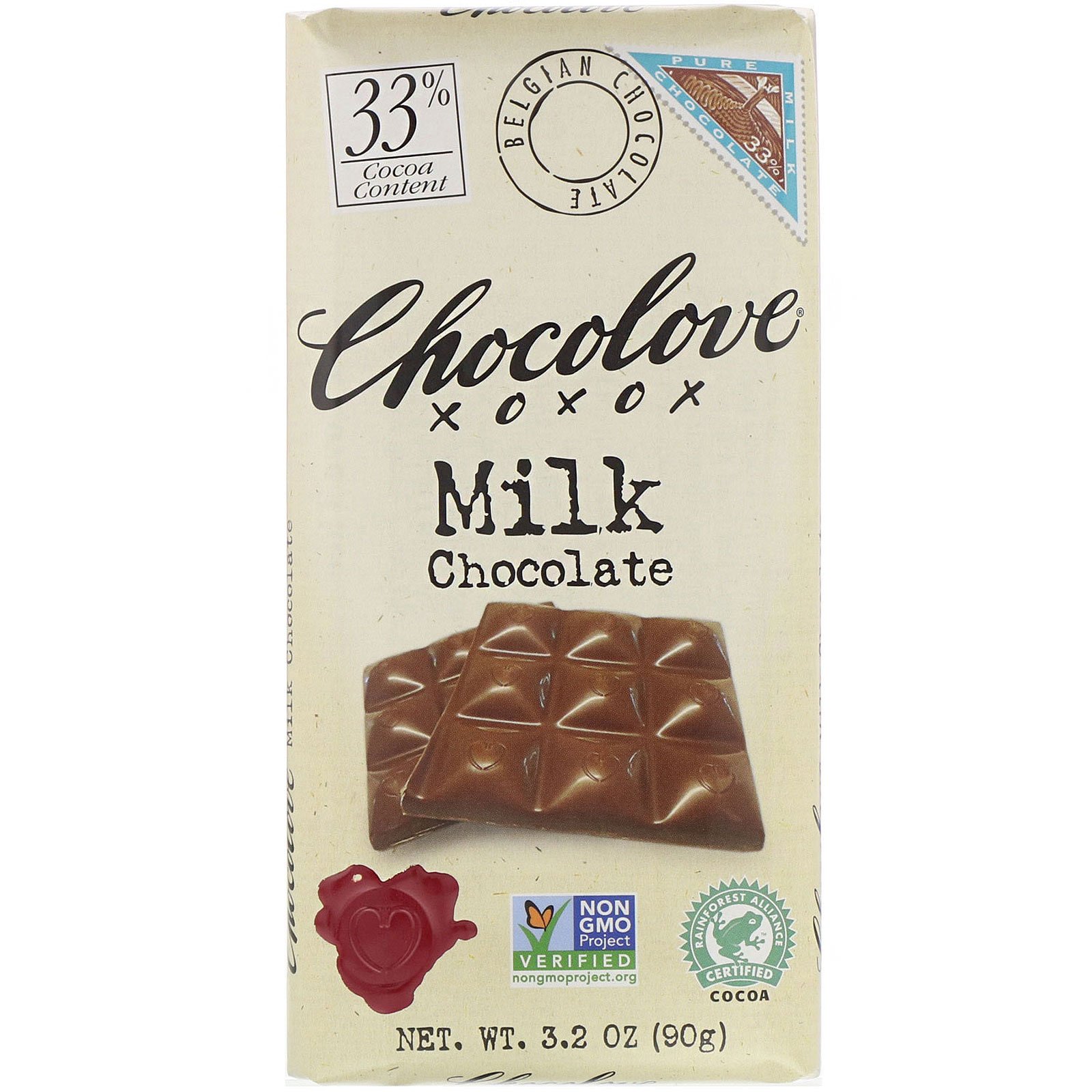 Comprar Chocolove, Milk Chocolate, 3% Cocoa, 3.2 oz (90 g)
