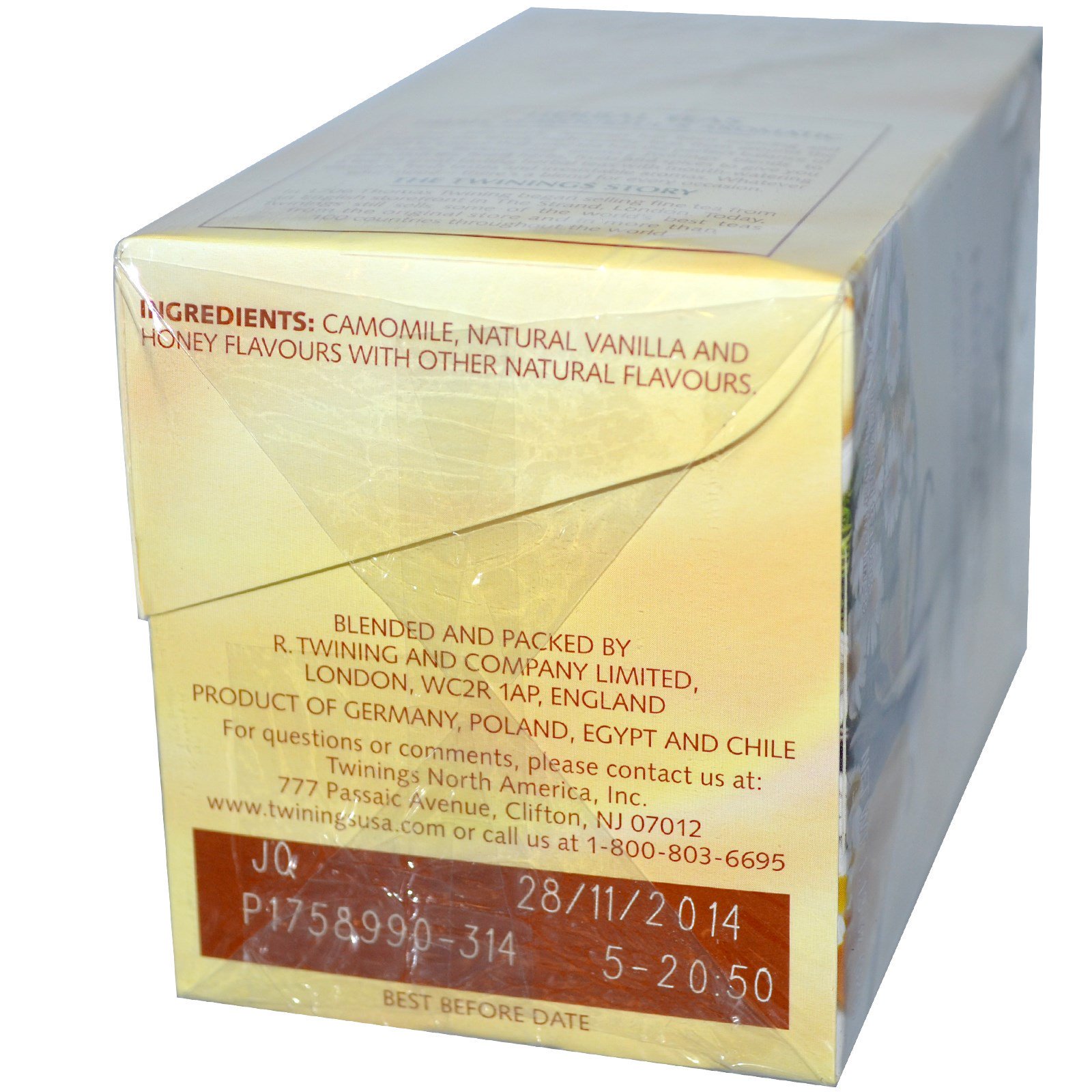 Comprar Twinings, Chá de ervas, camomila, mel & baunilha, sem cafeína, 20 sacos de chá individuais, 1,13 oz (32 g) - Imagem 2