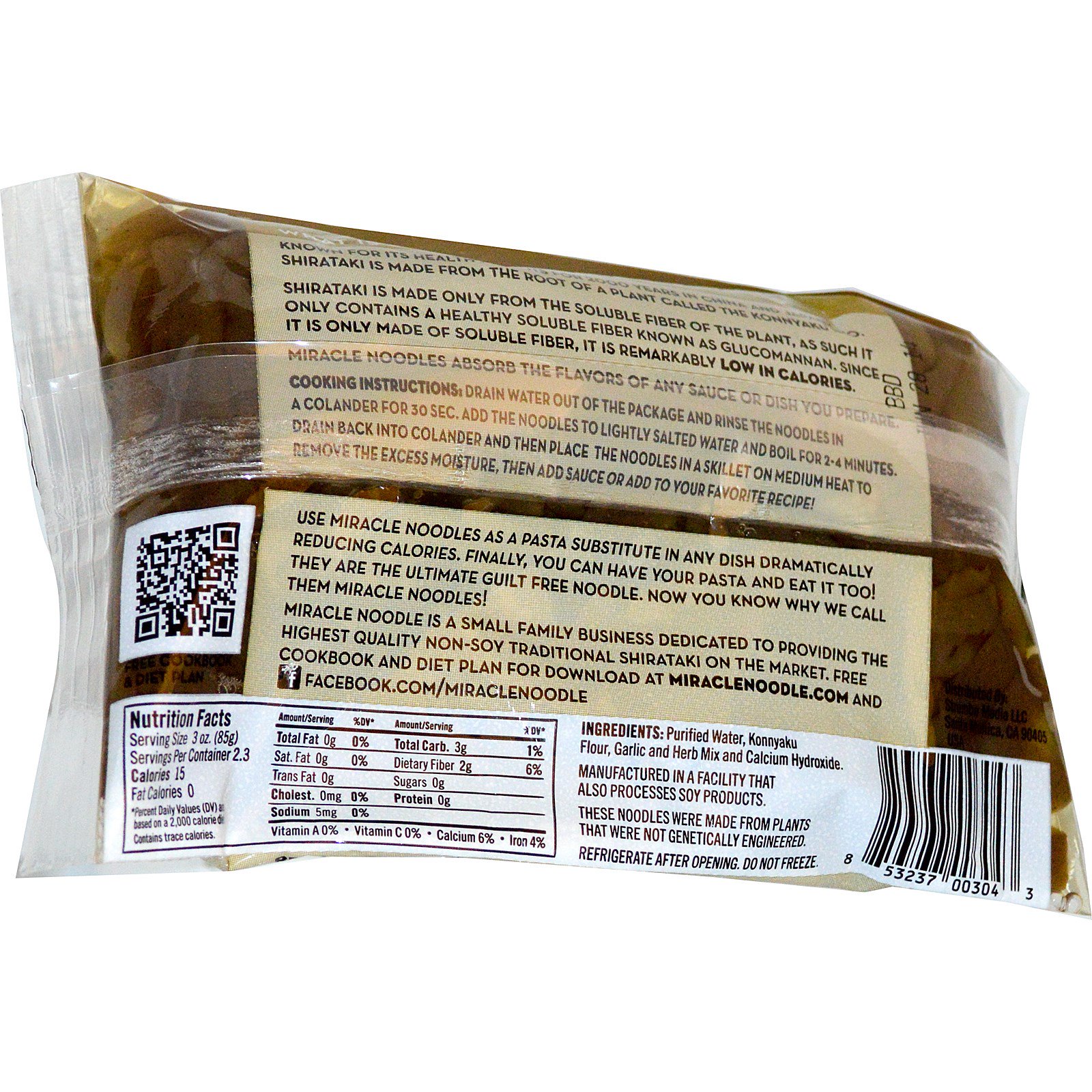 Comprar Miracle Noodle, Alho e Ervas, Massa de shirataki, 7 oz (198 g) - Imagem 2