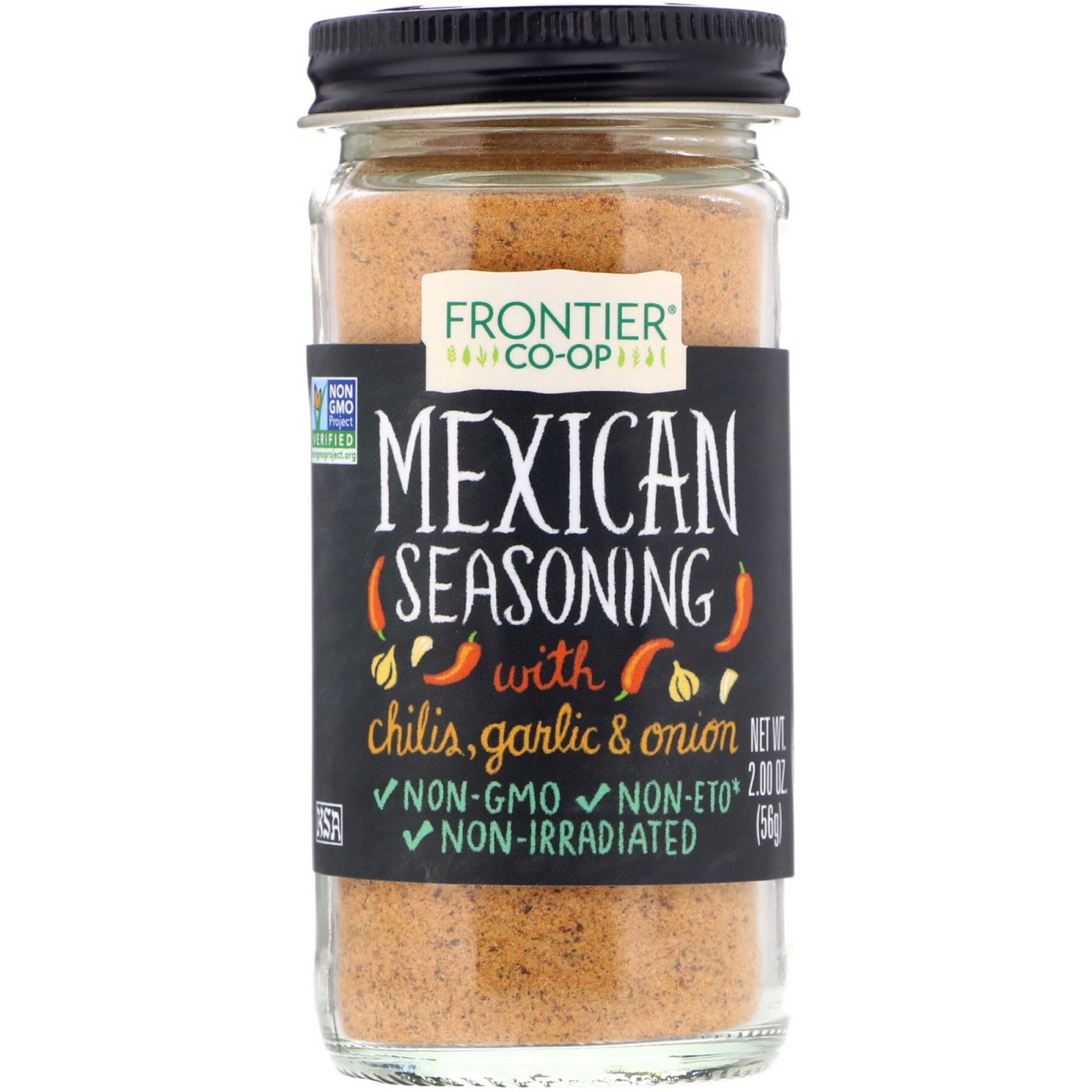 Comprar Frontier Natural Products, Mexican Seasoning, With Chilis, Garlic & Onion, 2.00 oz (56 g)