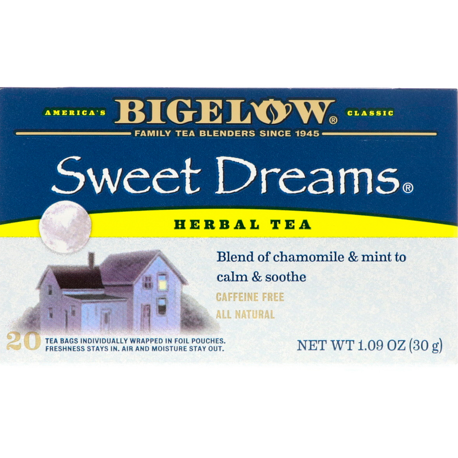Comprar Bigelow, Bons Sonhos Chá de Ervas, Sem Cafeína, 20 Sachês de Chá, 1.09 oz (30 g)