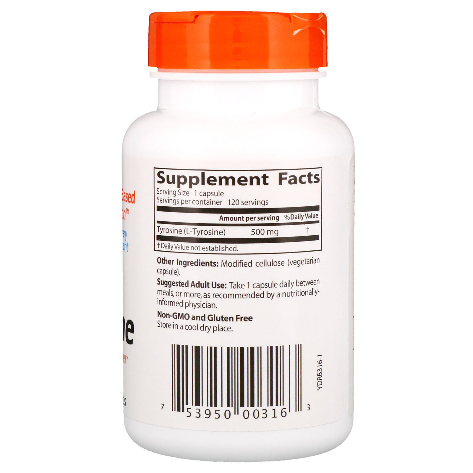Comprar Doctor's Best, A Melhor L-tirosina, 500 mg, 120 Cápsulas Vegetais - Imagem 2