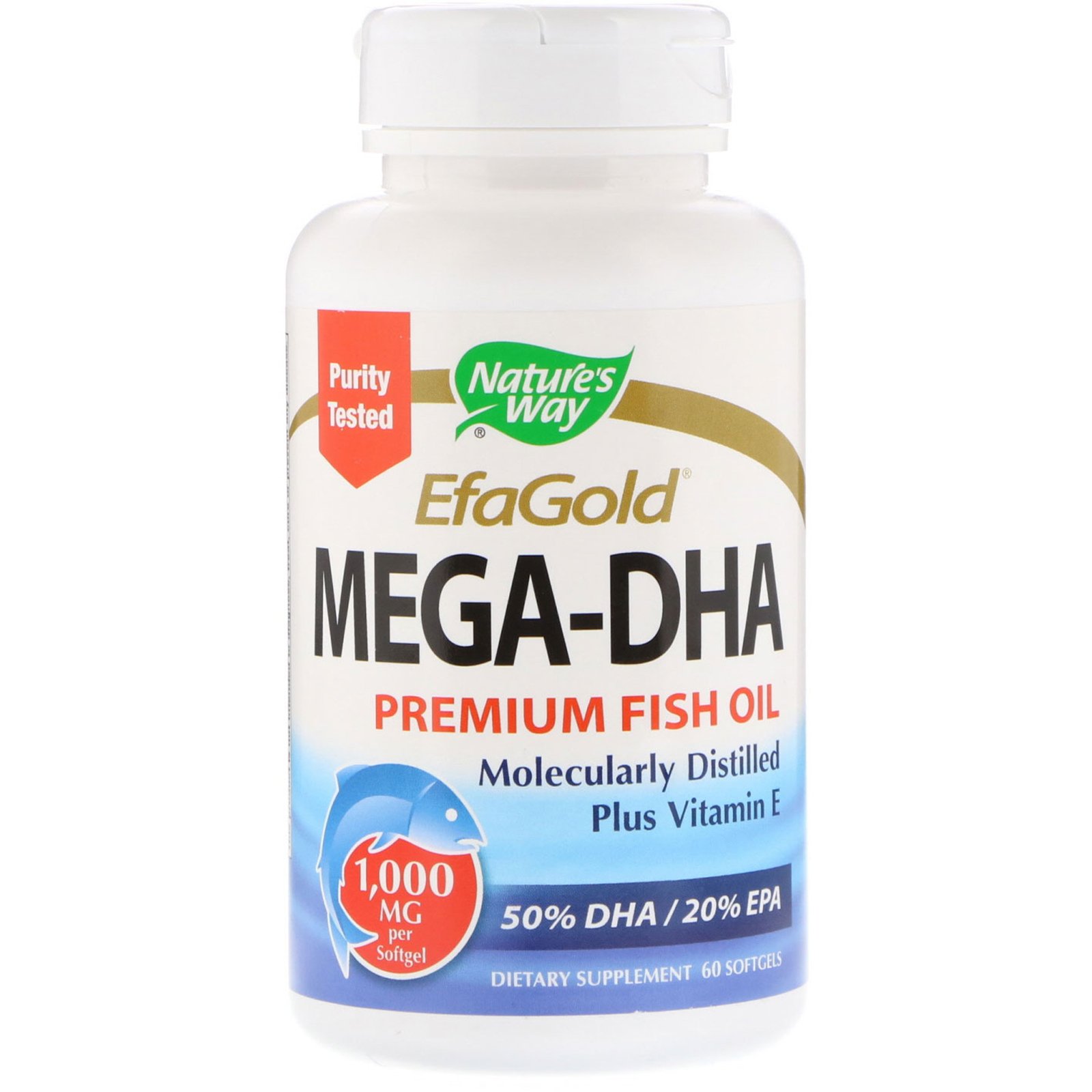 Comprar Nature's Way, EfaGold, Mega-DHA, 1000 mg, 60 Cápsulas Softgel