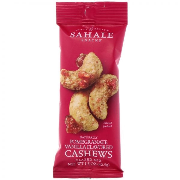 Comprar Sahale Snacks, Nozes e cajus caramelizados com romã + baunilha, 9 pacotes, 1.5 oz (42,5 g) cada - Imagem 4