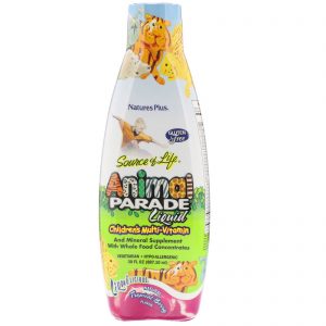 Comprar Nature's Plus, Source of Life, Animal Parade Liquid, Multivitamínico Infantil, Sabor Natural de Baga Tropical, 887,10 ml (30 fl oz)