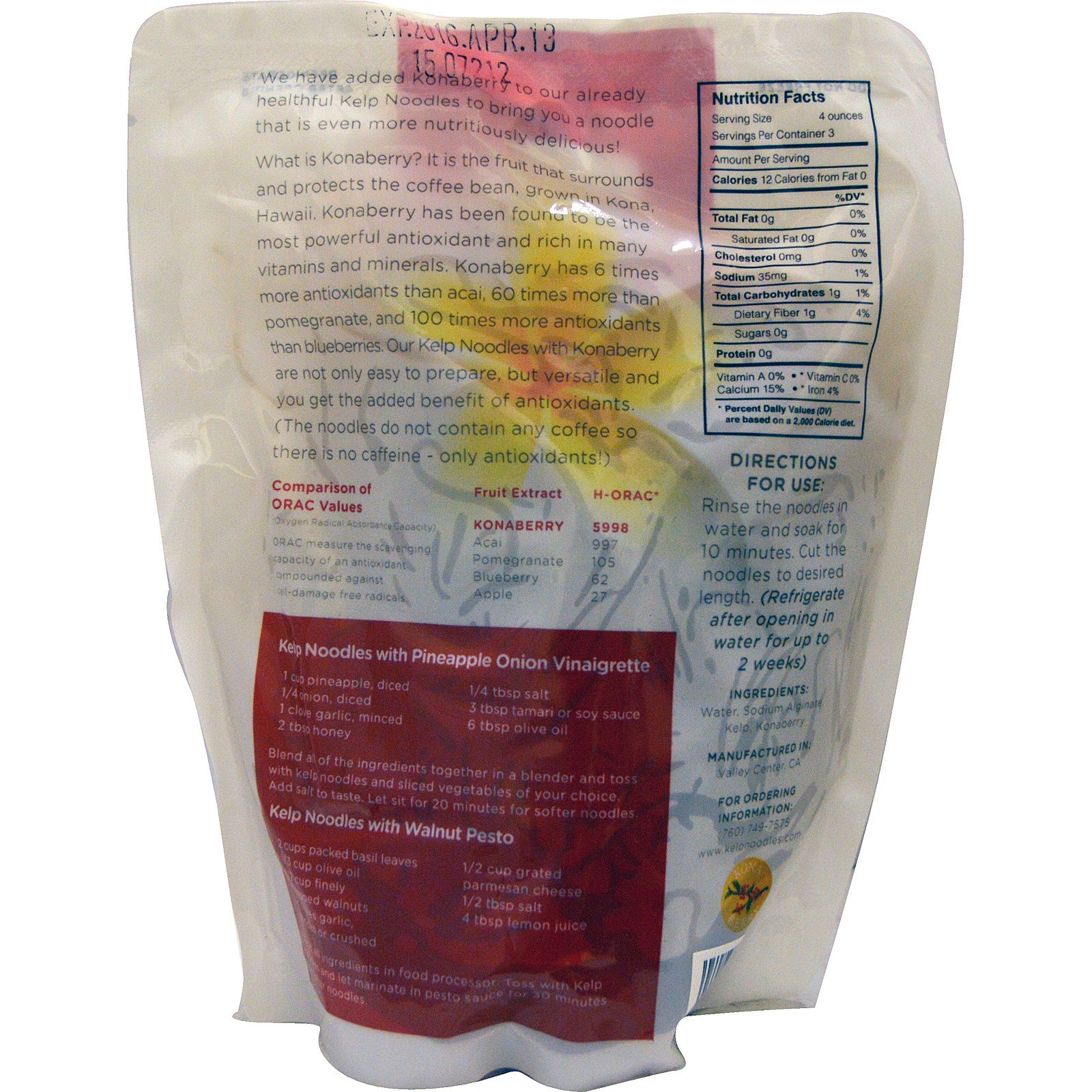 Comprar Sea Tangle Noodle Company, Noodles de Kona, 12 oz (340 g) - Imagem 2