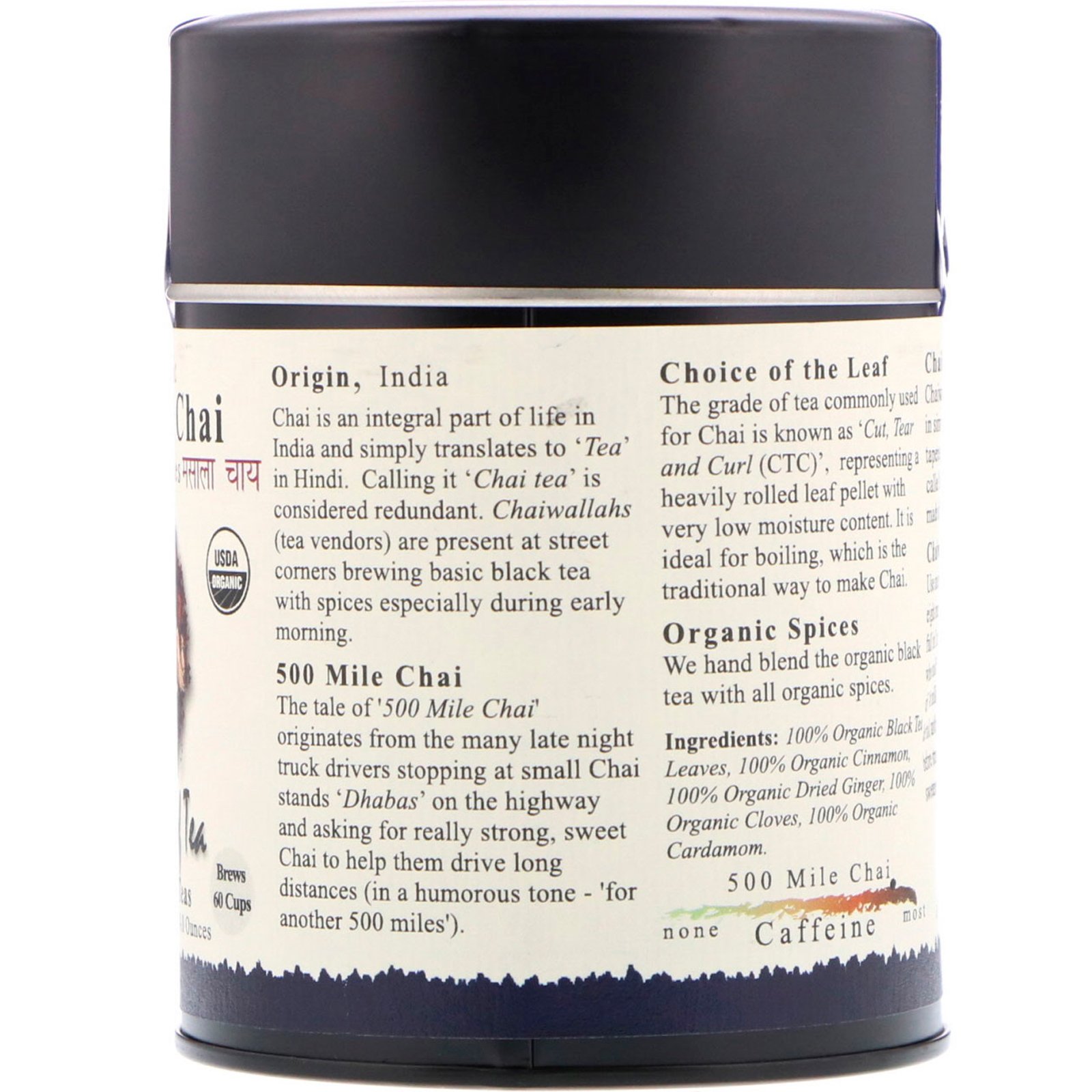 Comprar The Tao of Tea, Chá Preto Orgânico & Especiarias, Lendário Chá 500 Milhas, 4,0 onças (115 g) - Imagem 2