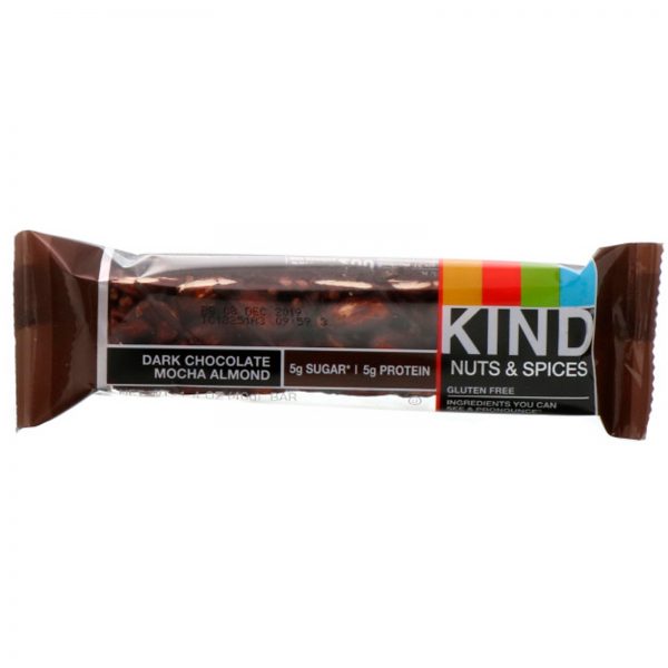Comprar KIND Bars, Nozes e Especiarias, Chocolate Amargo com Mocha e Amêndoas, 12 Barras, 1.4 oz (40g) Cada - Imagem 4