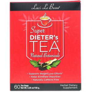 Comprar Natrol, Laci Le Beau, Chá Super Dietético, Vegetais Naturais, 60 saquinhos de chá, 150 g (5.26 oz)