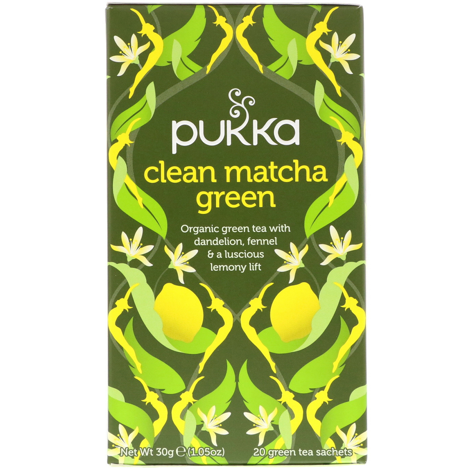 Comprar Pukka Herbs, Matcha verde purificador, 20 sachês de chá verde, 0,05 oz (1,5 g) cada