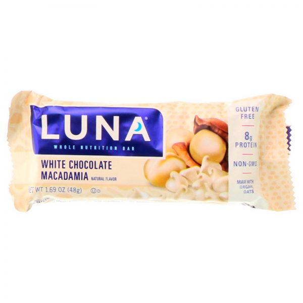 Comprar Clif Bar, Luna, Barra Nutritiva Integral para Mulheres, Chocolate Branco com Macadâmia, 15 Barras, 1,69 oz (48 g) Cada - Imagem 4