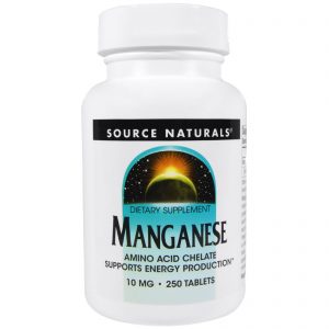 Comprar Source Naturals, Manganês, 10 mg, 250 Comprimidos