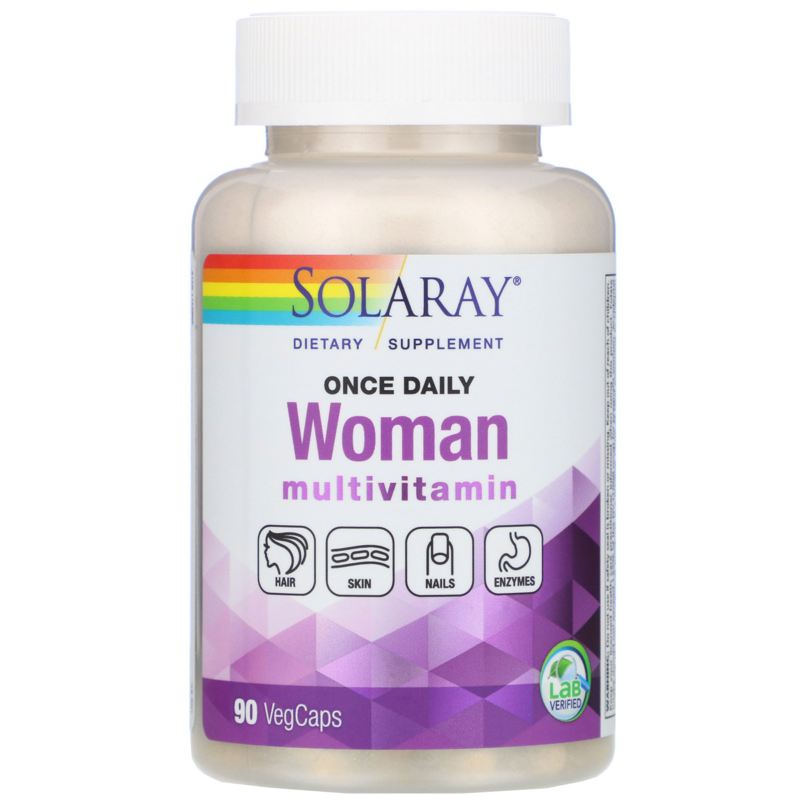 Comprar Solaray, Once Daily, Woman, Multi-Vita-Min, 90 Cápsulas Vegetarianas