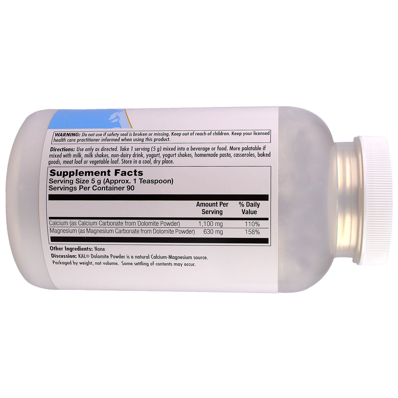 Comprar KAL, Dolomita em Pó, 454 g (16 oz) - Imagem 2