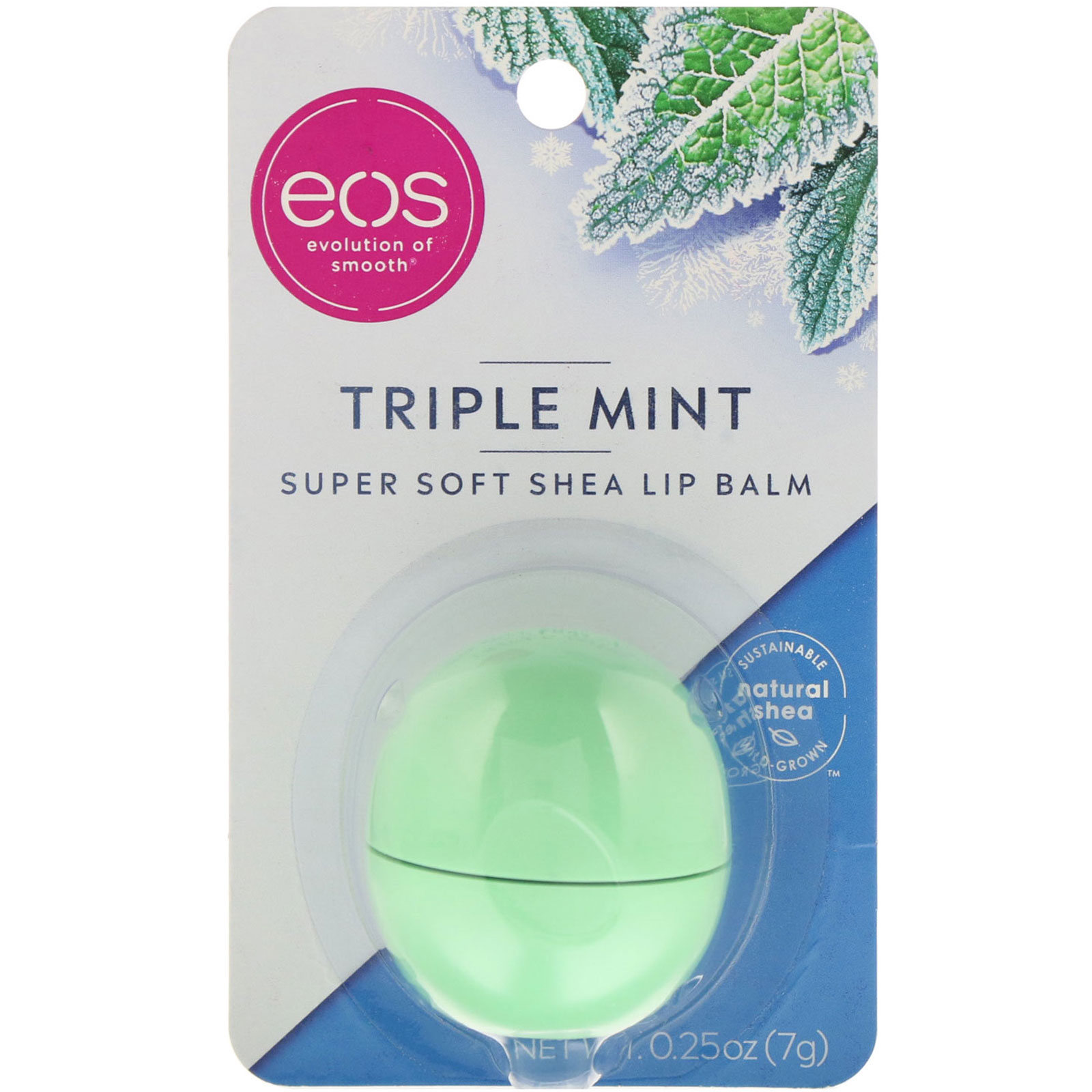 Comprar EOS, Super Soft Shea Lip Balm, Triple Mint, 0.25 oz (7 g) - Imagem 2
