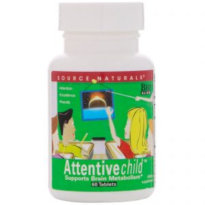 Comprar Source Naturals, Criança Atenta, 60 Tabletes