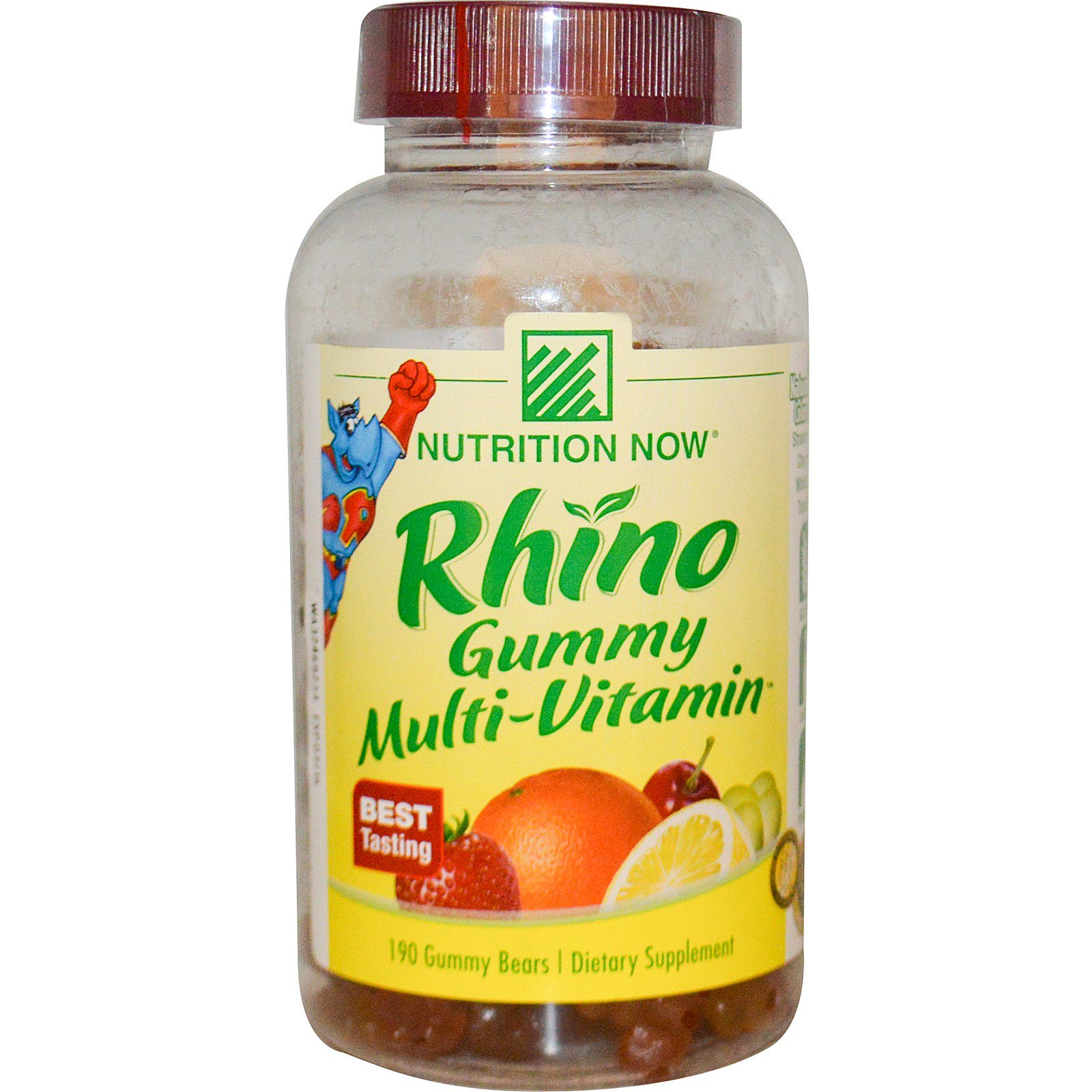 Comprar Nutrition Now, Rhino, Gummy Multi-Vitamin, 190 Gummy Bears