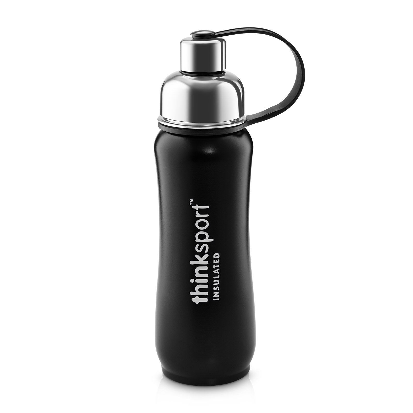 Comprar Think, Thinksport, Garrafa Esportiva Térmica, Preto, 17 oz (500 ml)