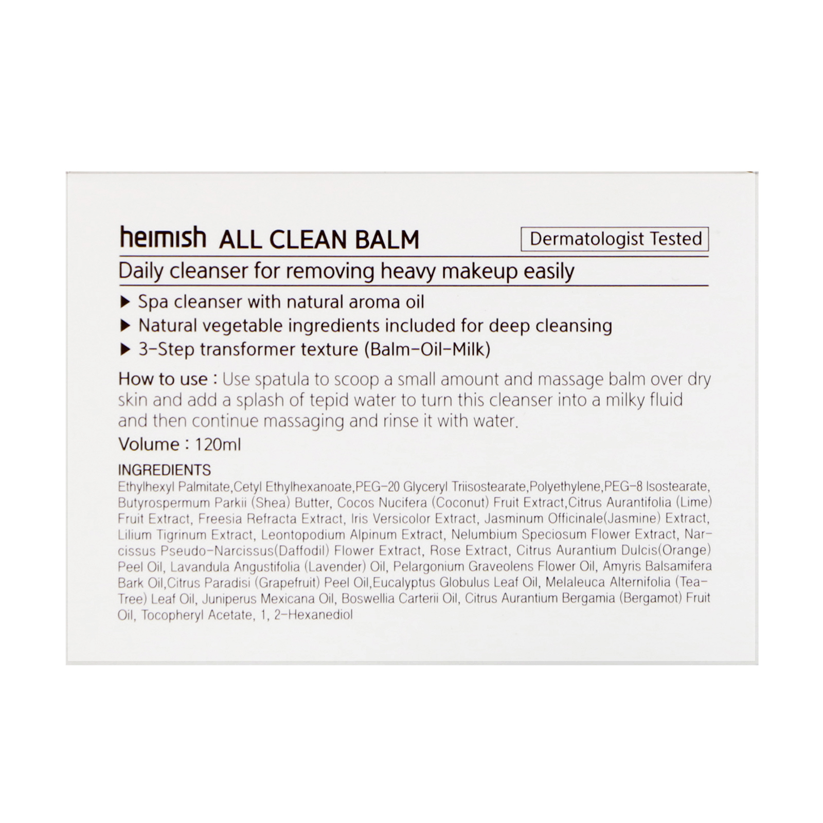Comprar Heimish, Bálsamo All Clean, 120 ml - Imagem 3