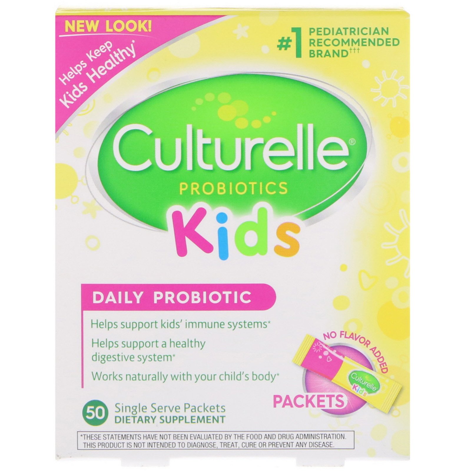 Comprar Culturelle, Crianças, Probiótico Diário, Sem Sabor, 50 Pacotes de Porção Única