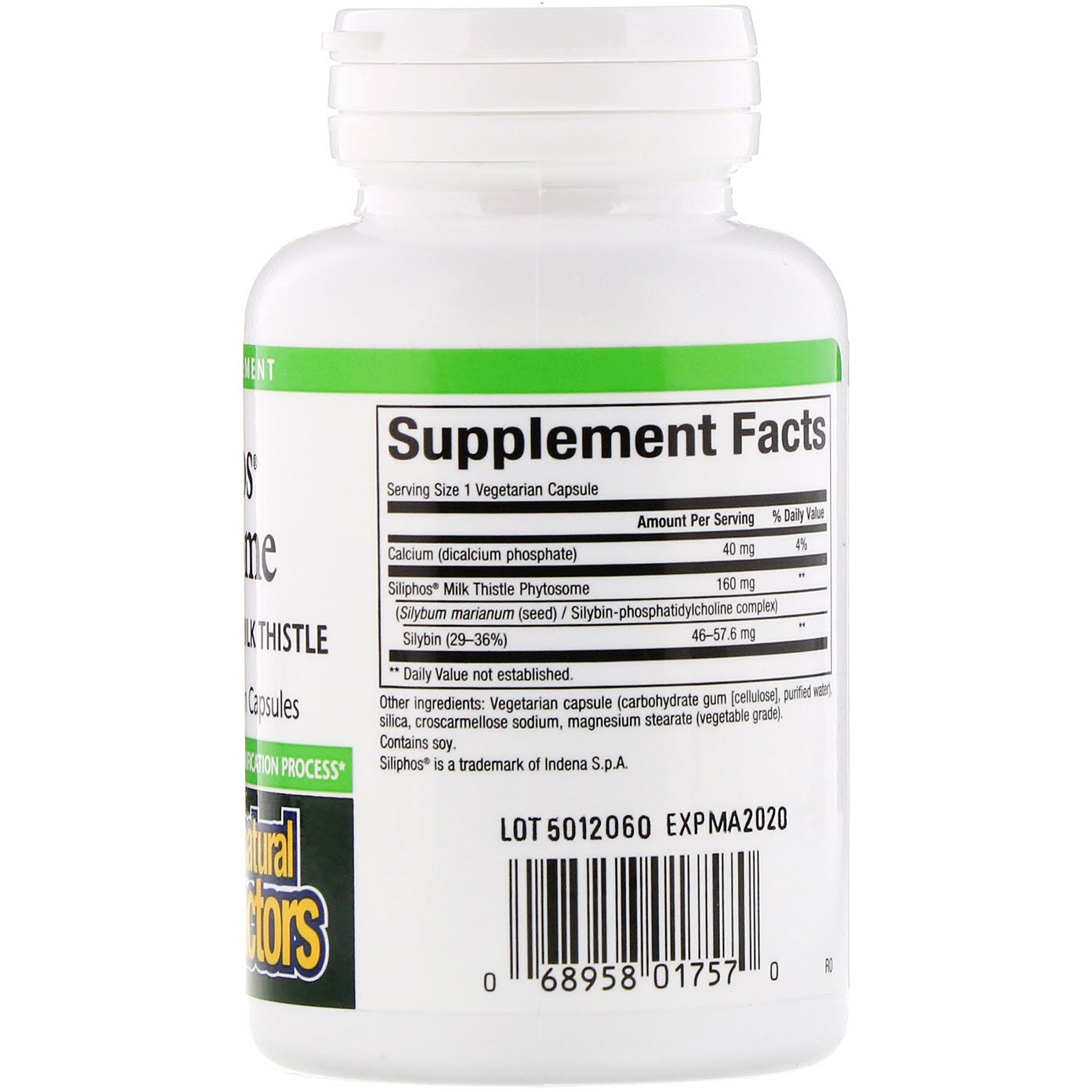 Comprar Natural Factors, Fitossomo Siliphos, Cardo-Mariano de Força Clínica, 160 mg, 60 Cápsulas Vegetais - Imagem 2